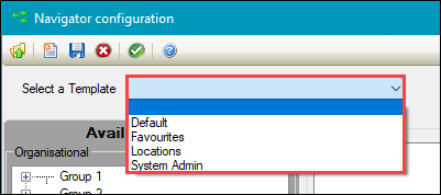 Select a Template drop-down